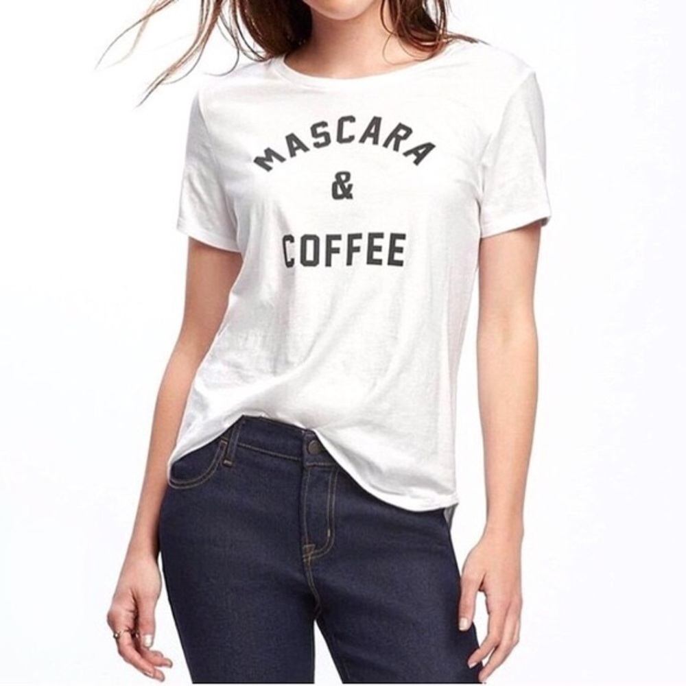 “Mascara & Coffee” Old Navy Graphic Tee